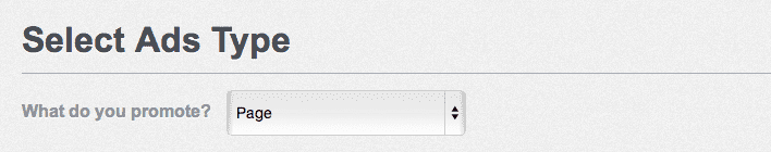 AdEspresso Select Ad Type