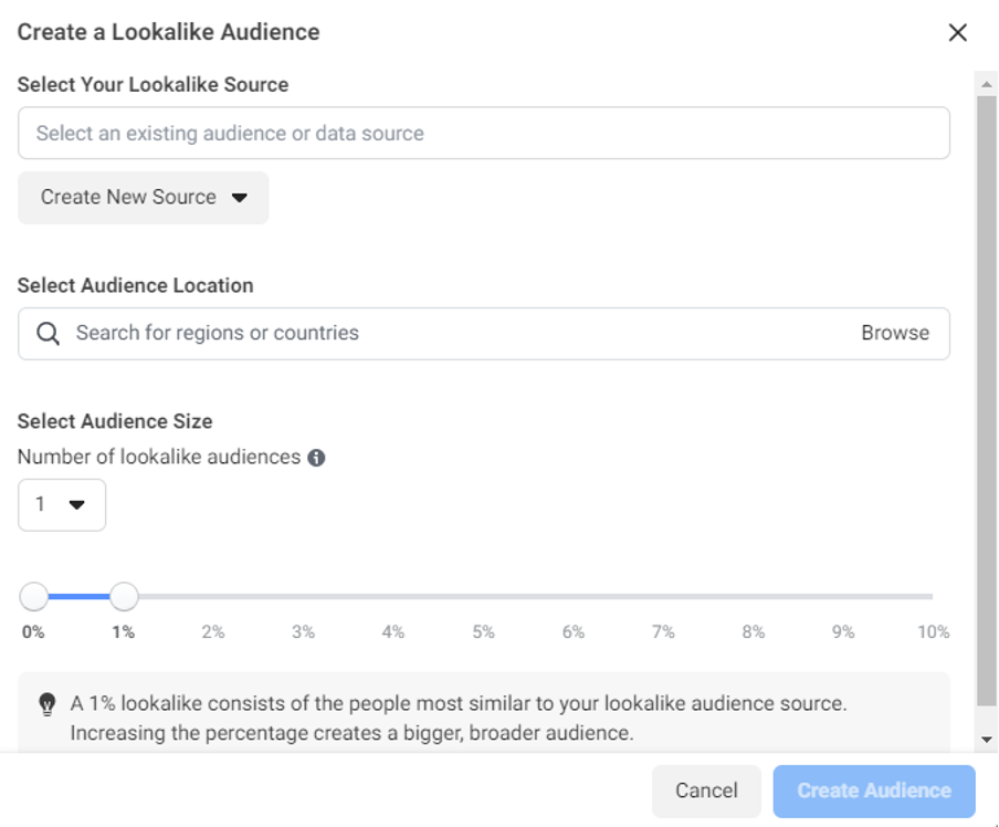 create a lookalike audience