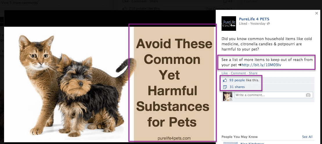 Facebook Post Text Overlay Example