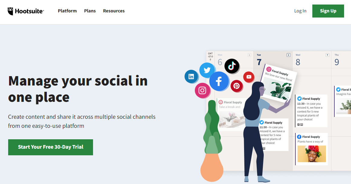 Social media management tool #1: Hootsuite