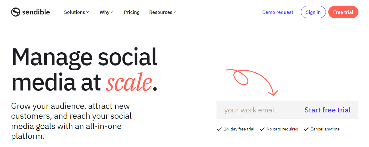 Social media management tool #2: Sendible