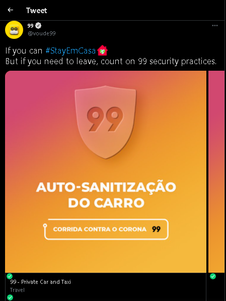 Twitter ad from brand 99